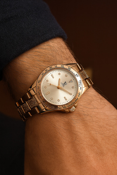 G Sport POLO Antique Engraved Detailed Men's Wristwatch