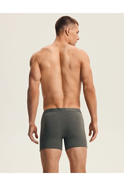 Henderson Men's Boxer Shorts Long Leg 2-Pack Cotton & Elastane Basic Underwear | Move