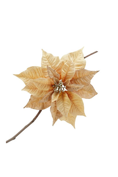 BraziPremium Decorațiune pentru brad de Crăciun, floare de Crăciun cu închide...