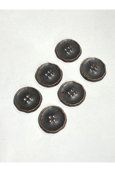 karantuhafiye Italian Coat Cardigan Button / Set of 6 / 2.5 cm / Copper Vinta...