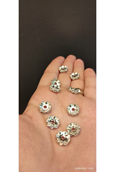 Gönülden Tasarım 10 ΤΕΜΑΧΙΑ ΖΙΡΚΟΝΙΟ ΠΕΤΡΑ ΜΕ ΤΡΥΠΗ ΑΞΕΣΟΥΑΡ ΚΟΣΜΗΜΑΤΟΣ 1 εκ.