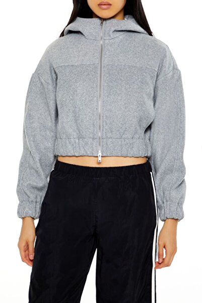 Forever 21 Kapüşonlu Yüksek Yaka Ceket