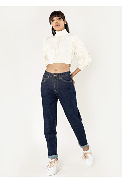 Nina Carter Blugi de damă Mom Fit Indigo P502-18 M8