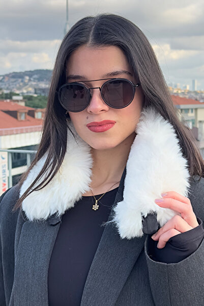 Mollycrush Faux Fur Soft Neck Collar Premium Thickened Winter Women's Brown Plush Neck Collar