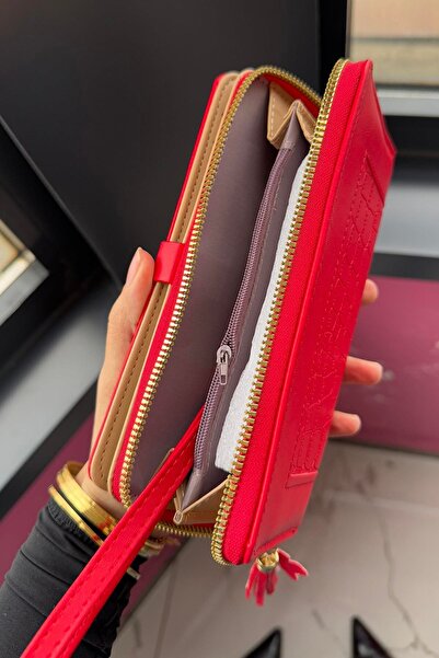 TAKIŞTIR Red Color Leather Women Wallet