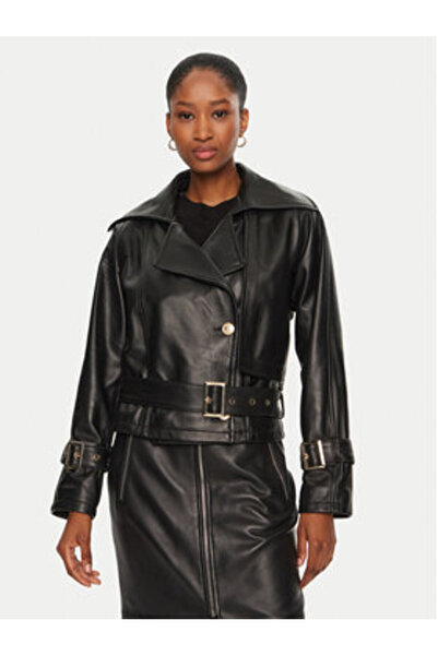 Yes London Γυναικείο Δερμάτινο Μπουφάν NP1992 Μαύρο