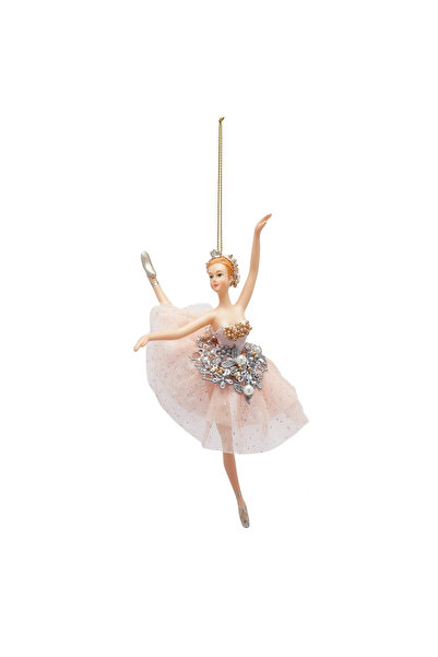 BraziPremium Ornament de Crăciun Dolce Ballerina, 18 cm, roz