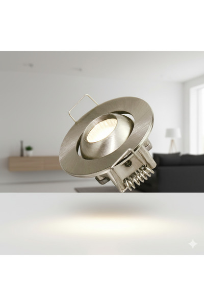 K2 KLS519 Yıldız Şeklinde Dekoratif Gömme LED Spot 3W Saten Kasa Mavi Işık