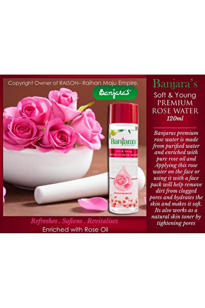 Banjara's ماء الورد الفاخر من تاتش أوف نيتشر، ناعم وشبابي، غني بخلاصة الورد |...