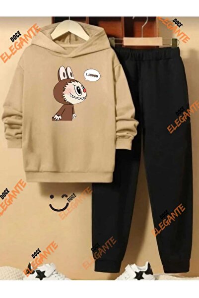 DOCE ELEGANTE Labubu Printed Children's Tracksuit Set