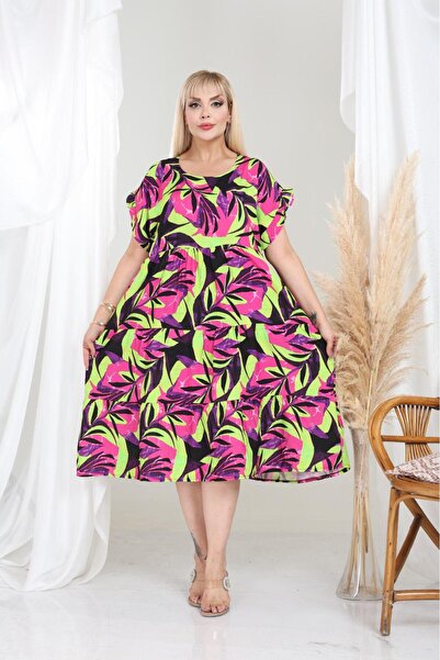 mervemoda Women Summer Plus Size Dress