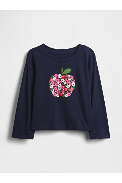 GAP Kız Bebek Lacivert Mix & Match Grafik Baskılı T-Shirt