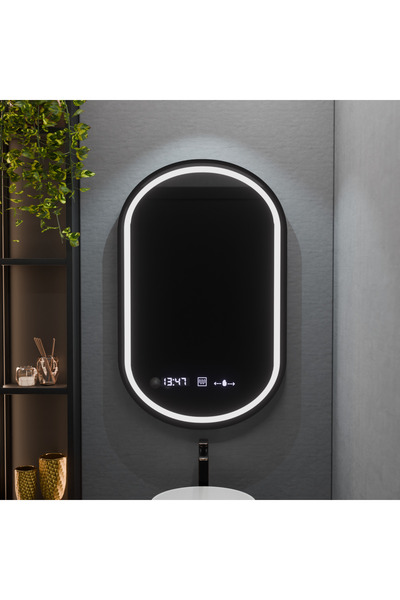 ALC-Shop Oglinda LED Ovala, 50x90cm, Alessia MotionGlow Marcello, Sistem Deza...