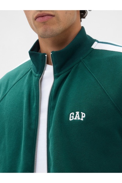 GAP Erkek Yeşil VintageSoft Tam Fermuarlı Track Ceket