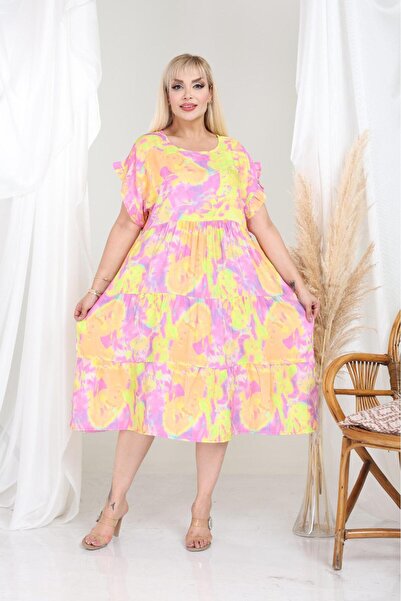 mervemoda Women Summer Plus Size Dress