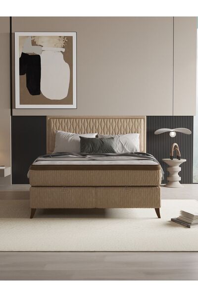 MODAMED Lora Yatak Seti / Ortopedik Yatak - Baza - Başlık / 3'lü Yatak Seti