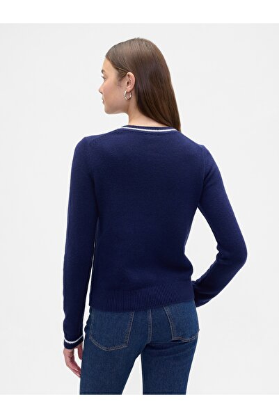 GAP Kadın Lacivert CashSoft Logo Varsity Kazak