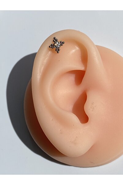 kurukafagift Çelik Piercing Heliz Lob Kıkırdak Tragus 8 mm