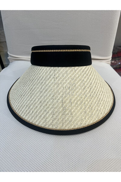 Çeşme Home Unisex Adjustable Visor Hat with Wipeable, Sweat-Proof, Padded Front and 12cm Wide Brim