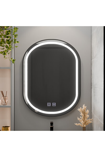 ALC-Shop Oglinda LED Ovala 50x80cm VETRO Touch Sistem Dezaburire Dimabila, Ra...
