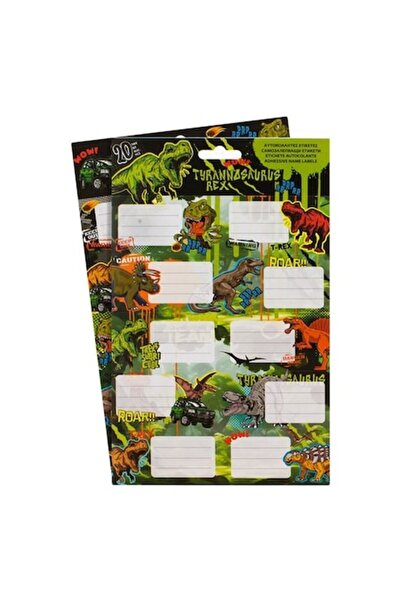ANTBRO Set etichete autocolante cu dinozauri, 20 buc, Antbro, 8,4 x 4,5 cm, u...