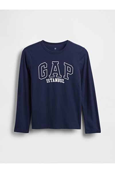 GAP Erkek Çocuk Lacivert Istanbul Logo T-Shirt