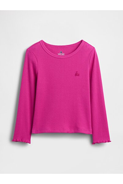 GAP Kız Bebek Pembe Mix & Match Fitilli T-Shirt