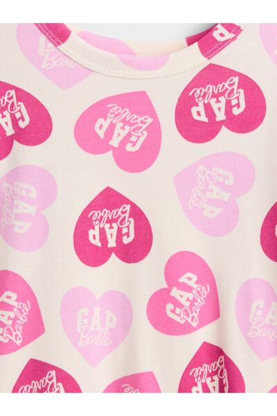 GAP Bebek Pembe Barbie 100% Organik Pamuk Pijama Takımı