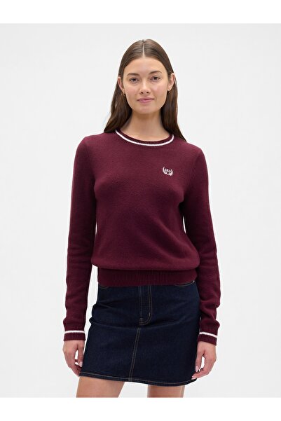 GAP Kadın Bordo CashSoft Logo Varsity Kazak