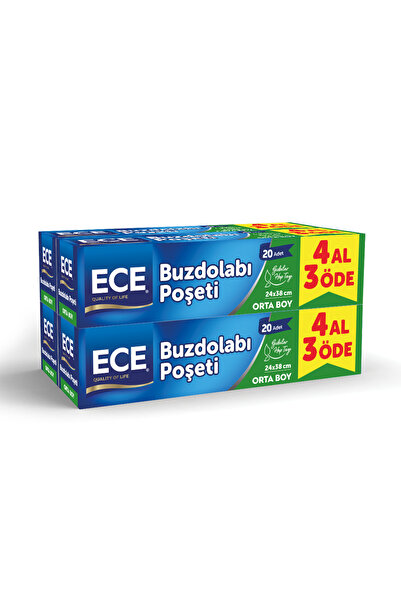 Ece Rulo Buzdolabı Poşeti Orta Boy 4 Al 3 Öde
