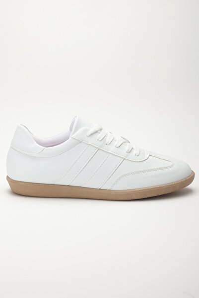 Dilimler Ayakkabı Γυναικεία αθλητικά παπούτσια με λεπτή σόλα δύο χρωμάτων Futsal White Skin