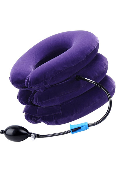 StartONTeam Guler cervical moale și gonflabil pentru spondiloză și hernie cervicală, violet