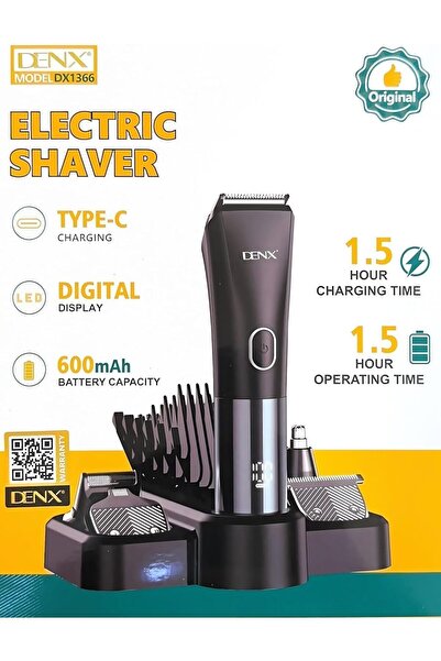 Denx Electric Shaver for Men, Beard & Hair Trimmer with Digital Screen, All-in-One Professional Grooming
