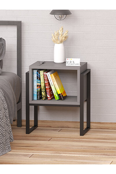 urs furnature Metal Ayaklı Komodin Başucu Komodin