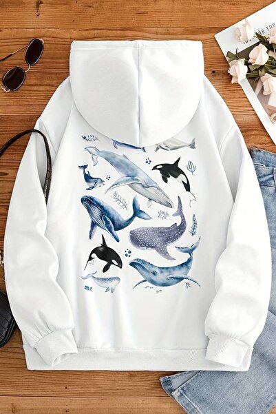 trendypassion Whales Printed Oversize Sweatshirt