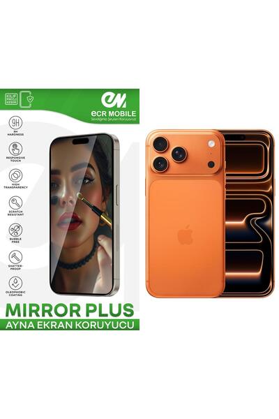 Ecr Mobile Iphone 17 Pro Max ile Uyumlu Esnek Ayna(Mirror) 9H Nano Ekran Koru...
