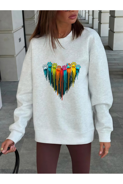 trendypassion Tricou oversize unisex cu design imprimat cu labe drăguțe