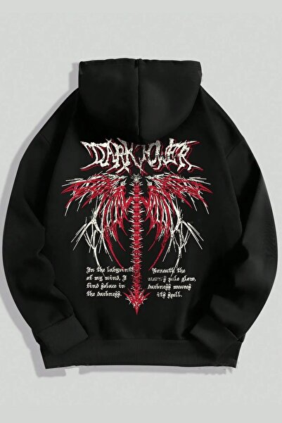 trendypassion Σκούρο φούτερ με τύπωμα oversized