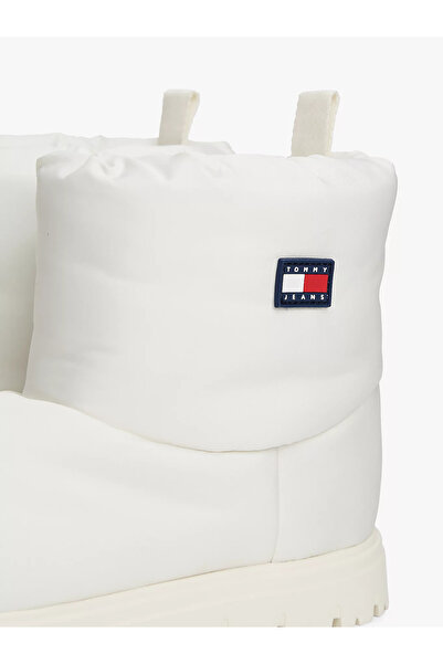 Tommy Hilfiger Kadın Kalın Tabanlı Bağcıklı Su Geçirmez Kışlık Beyaz Bot & Bootie EN0EN02823-YBI