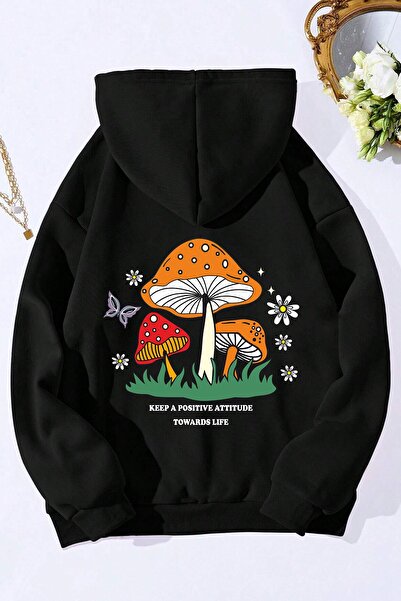 trendypassion Hanorac oversize unisex cu imprimeu ciuperci