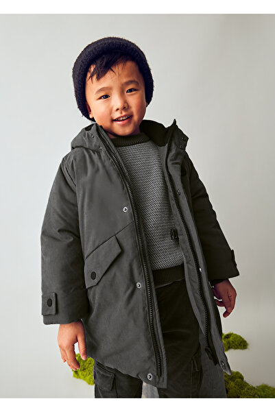 MAYORAL Palton pentru băieți (4-10 ani) – Palton cu glugă din lână, hidrofug, rezistent la vânt