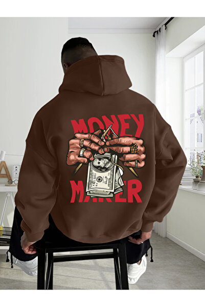 trendypassion Hanorac oversize unisex cu design imprimat Money Maker