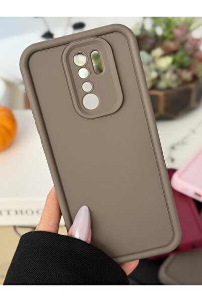 Go Aksesuar Redmi 9 Uyumlu Mat Lansman Parmak İzi Bırakmaz Esnek Silikon Kılıf