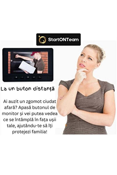StartONTeam Smart Wired Video Intercom with Monitor, Infrared, Night Vision, Two-Way Communication