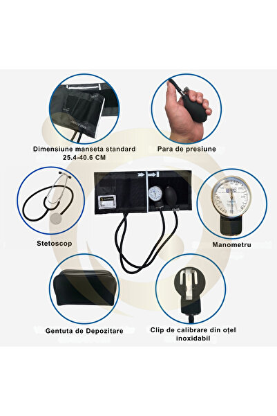 StartONTeam Professional Aneroid Manual Blood Pressure Monitor with Arm Cuff