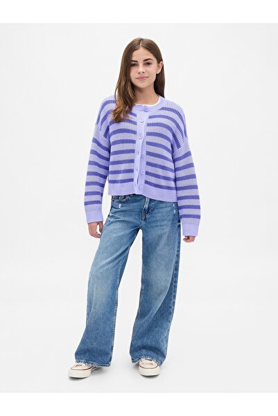 GAP Kız Çocuk Lila Oversize Hırka