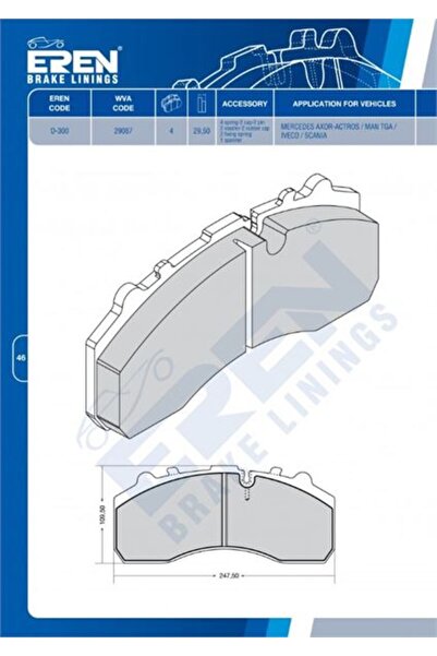 Genel Markalar Mercedes Truck On / Arka Fren Balatası Mercedes Y-Setra Bus-04...