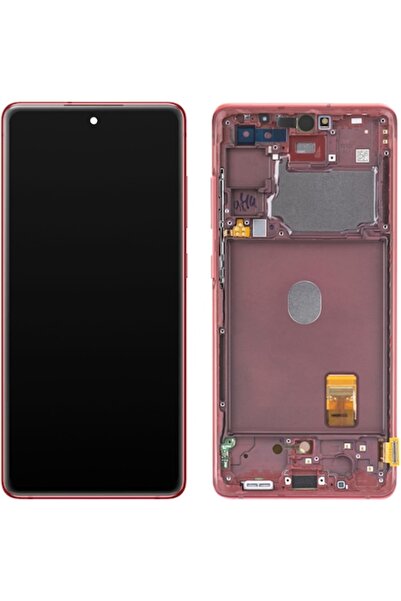 Samsung Ecran tactil Galaxy S20 FE 5G G781, cu ramă, roșu, Service Pack