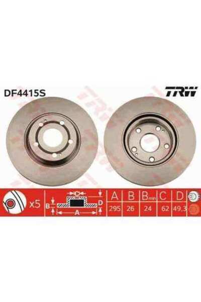 TRW Toyota On Fren Diski Aynası Havalı Toyota Avensis D4d 2003-2008 Corolla Verso 04-> Aurıs 2.0 D4d