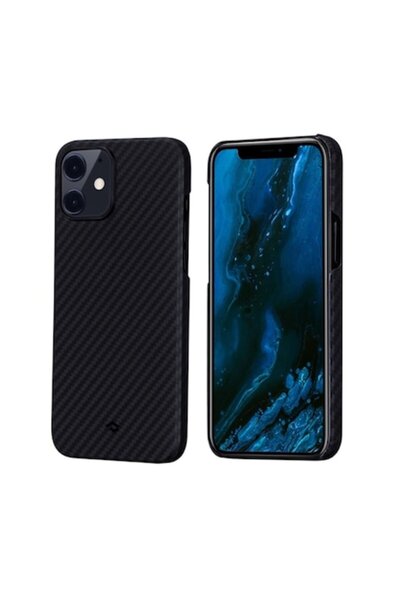 PITAKA Carcasă MagEZ pentru iPhone 12 Mini, material Aramid, negru/gri